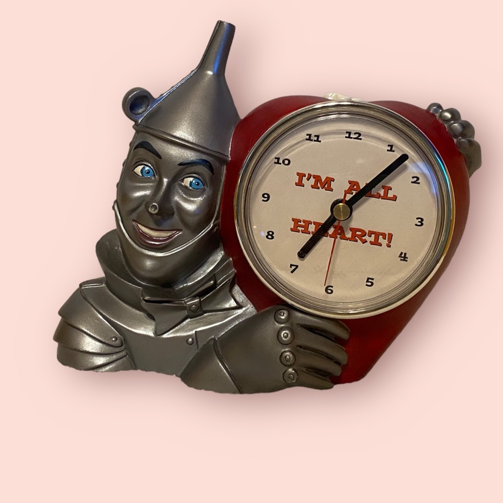 VINTAGE TIN MAN 1998 JACK HALEY WIZARD OF OZ “IM ALL HEART” CLOCK